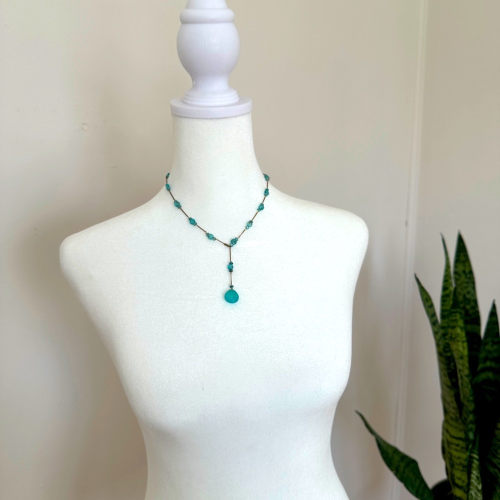 Blue Chalcedony Necklace & Earrings Set
Custom Made